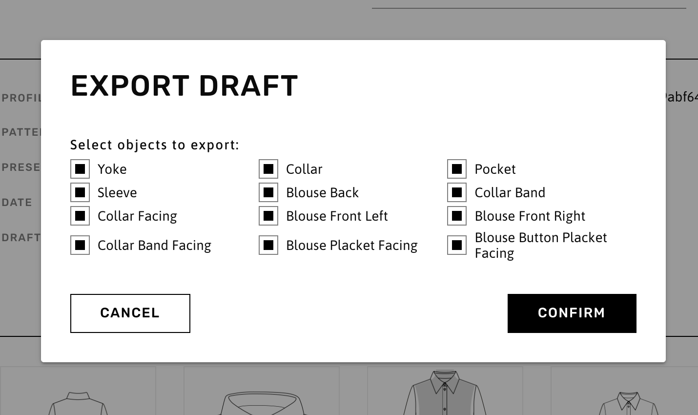 Custom draft export